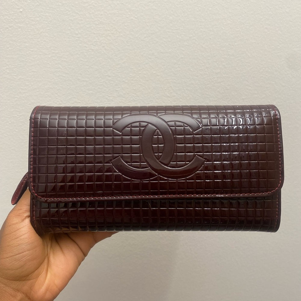 Chanel Leather Wallet Burgundy